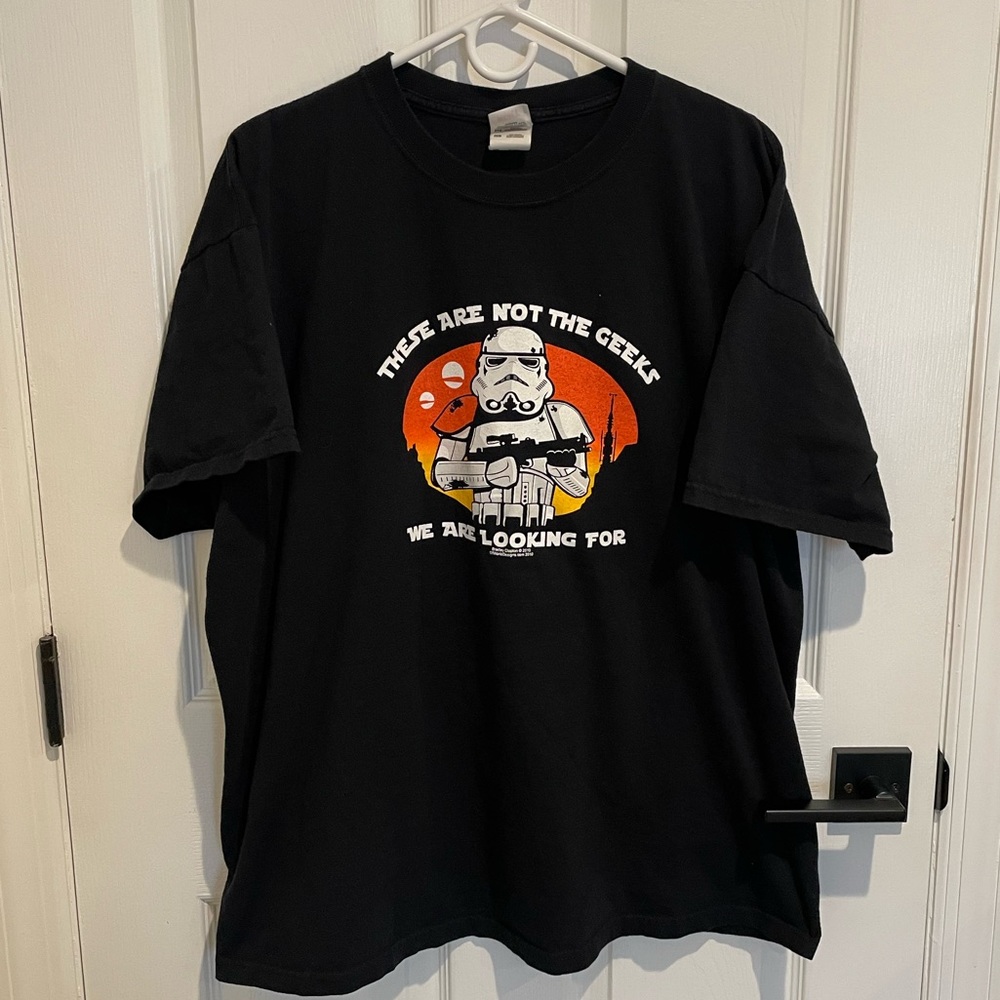 Star Wars Not The Geeks We Are Looking For Stormtrooper Funny/Novelty Shirt, 2XL